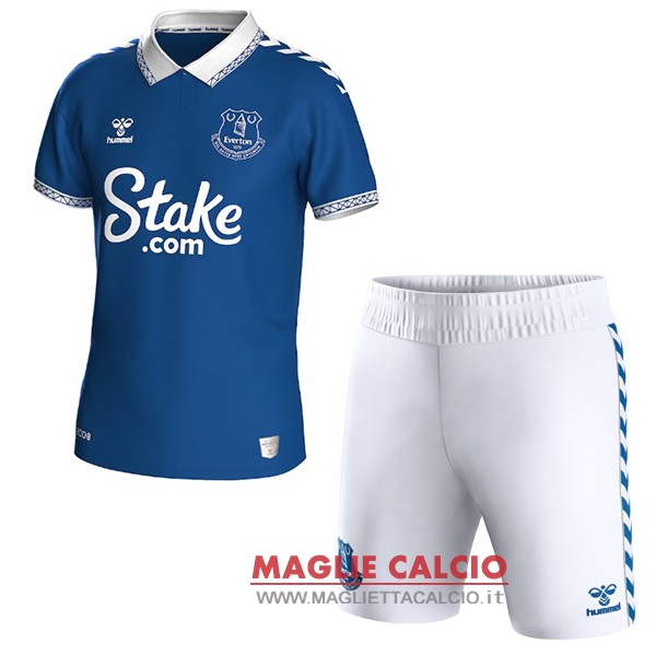 nuova prima magliette everton set completo bambino 2023-2024