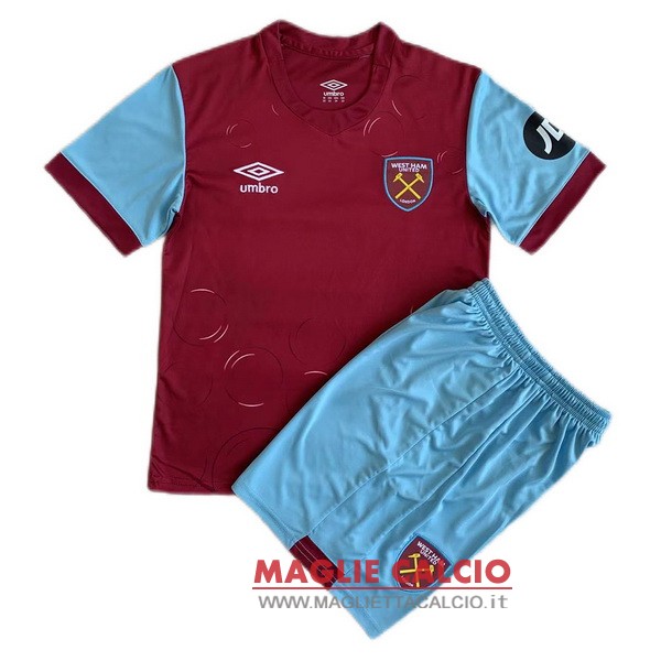 nuova prima magliette west ham set completo bambino 2023-2024