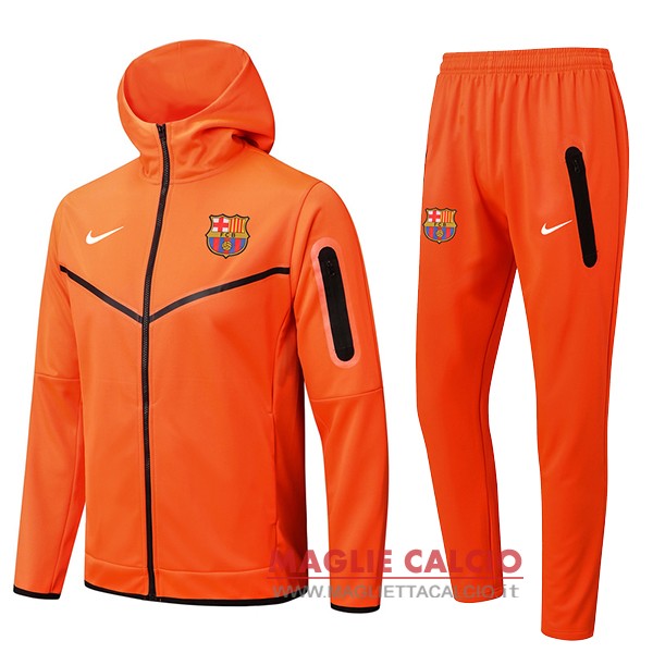 nuova barcelona set completo arancione giacca 2022-2023