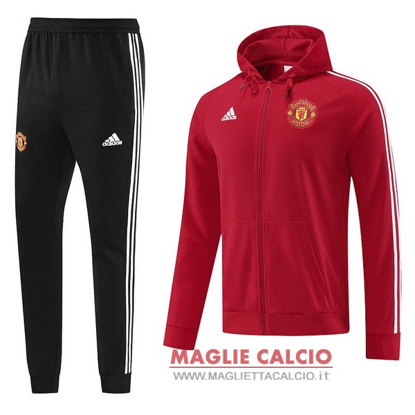 nuova manchester united insieme completo rosso giacca 2022-2023