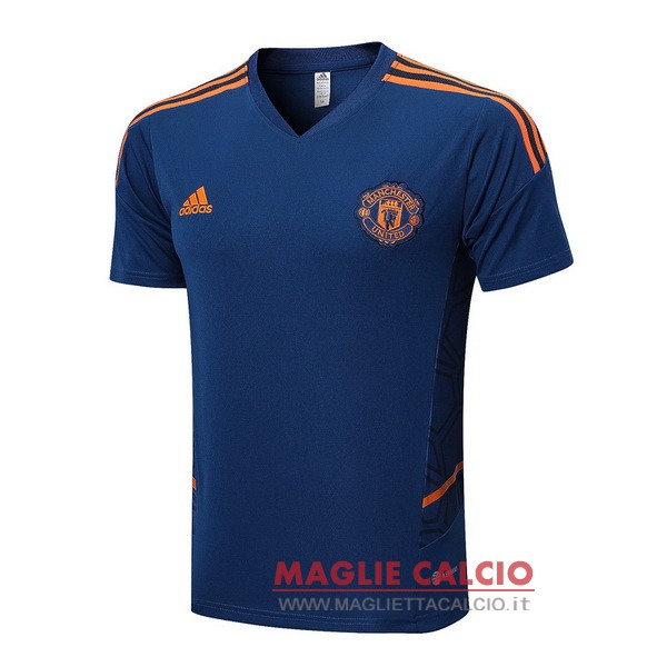 nuova formazione divisione magliette manchester united 2022-2023 blu