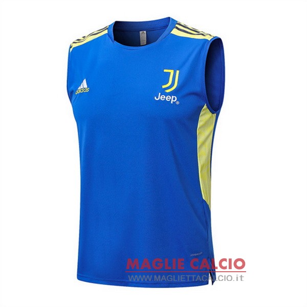 senza maniche magliette juventus formazione 2022-2023 blu giallo