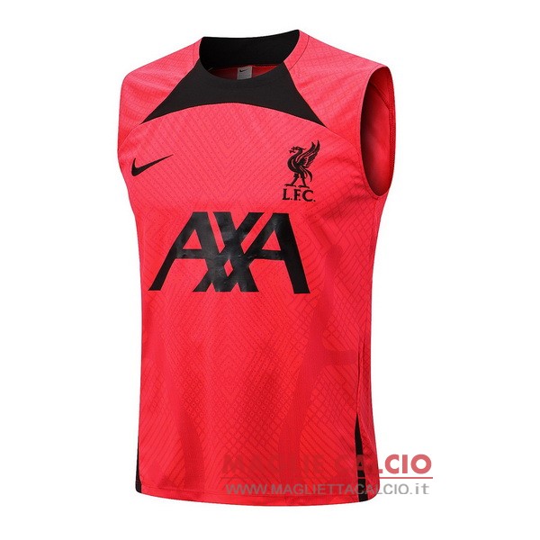 nuova formazione senza maniche magliette liverpool 2022-2023 rosso nero