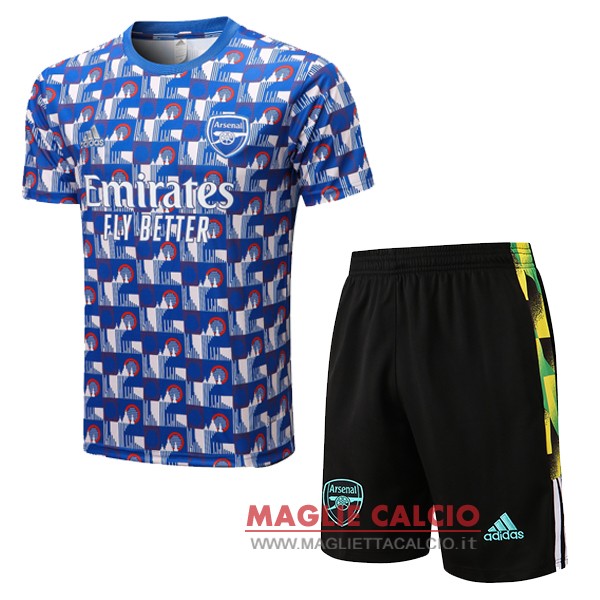 nuova formazione insieme completo divisione magliette arsenal 2022-2023 blu I nero verde