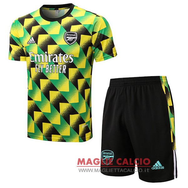 nuova formazione insieme completo divisione magliette arsenal 2022-2023 verde I nero