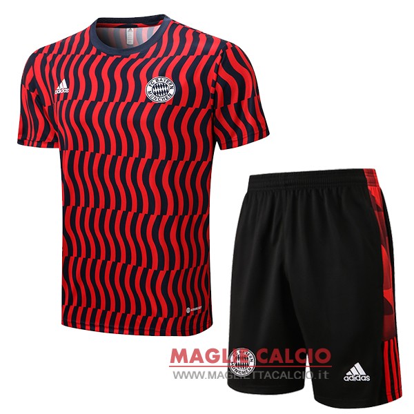 nuova formazione set completo divisione magliette bayern munich 2022-2023 I nero bianco