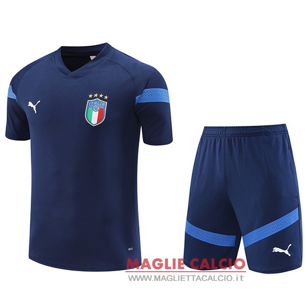 nuova formazione set completo divisione magliette italia 2022 blu navy