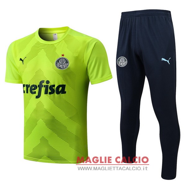 nuova formazione set completo divisione magliette palmeiras 2022-2023 giallo blu