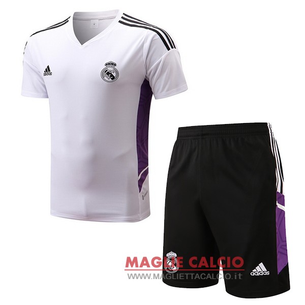 nuova formazione set completo divisione magliette paris saint germain 2022-2023 bianco purpureo II nero