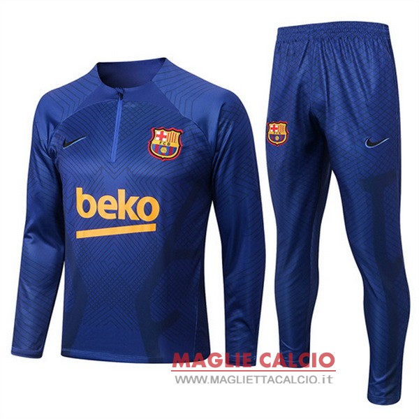 nuova barcelona insieme completo blu II navy bambino giacca 2022-2023