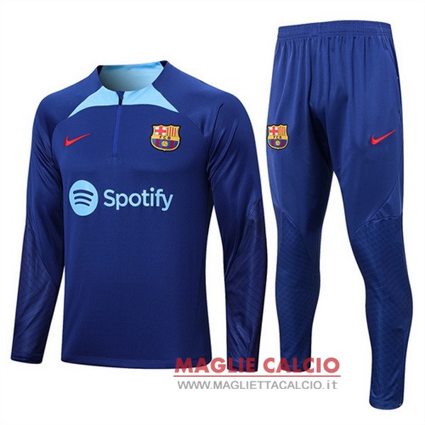 nuova barcelona insieme completo blu III navy bambino giacca 2022-2023