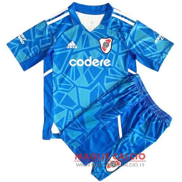nuova portiere divisione magliette river plate set completo uomo 2022-2023 blu