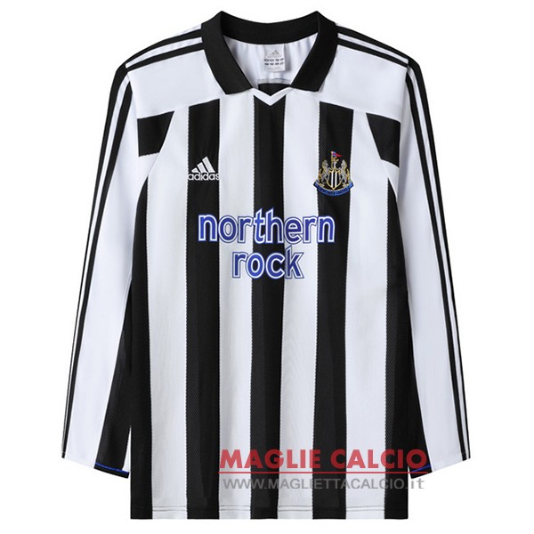 thailandia prima manica lunga divisione magliette newcastle united 2006 nero bianco