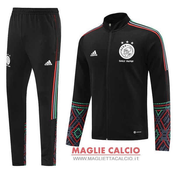 nuova ajax set completo nero giacca 2022-2023