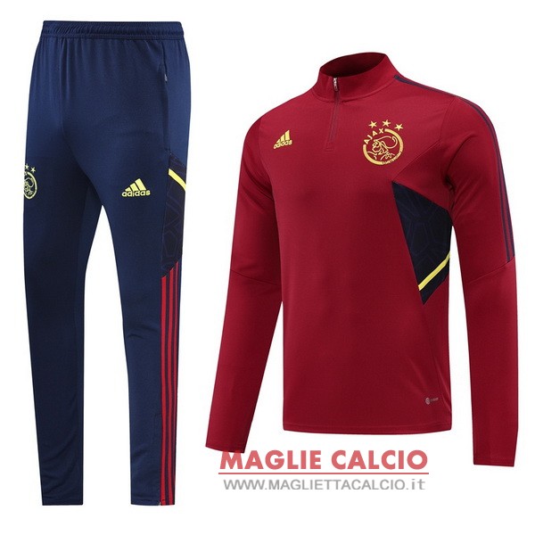 nuova ajax set completo purpureo I rosso giacca 2022-2023