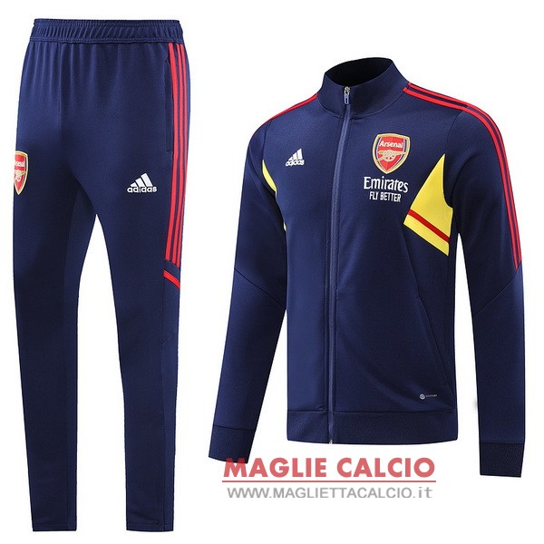 nuova arsenal insieme completo blu navy giallo giacca 2022-2023