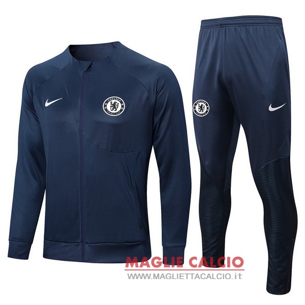 nuova chelsea insieme completo blu navy giacca 2022-2023