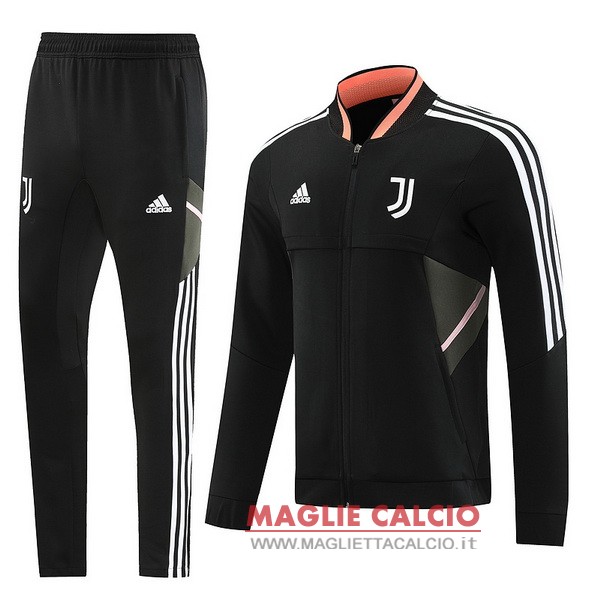 nuova juventus set completo nero grigio rosa giacca 2022-2023