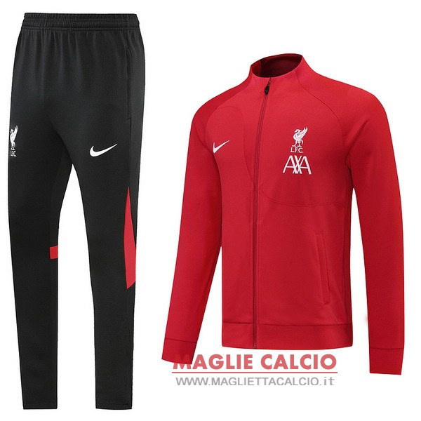 nuova liverpool insieme completo nero I rosso giacca 2022-2023