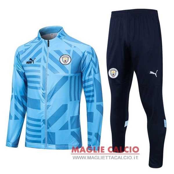 nuova manchester city insieme completo I blu giacca 2022-2023