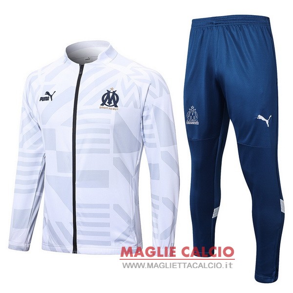 nuova marseille insieme completo bianco blu giacca 2022-2023