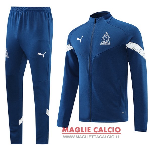 nuova marseille insieme completo blu navy bianco giacca 2022-2023