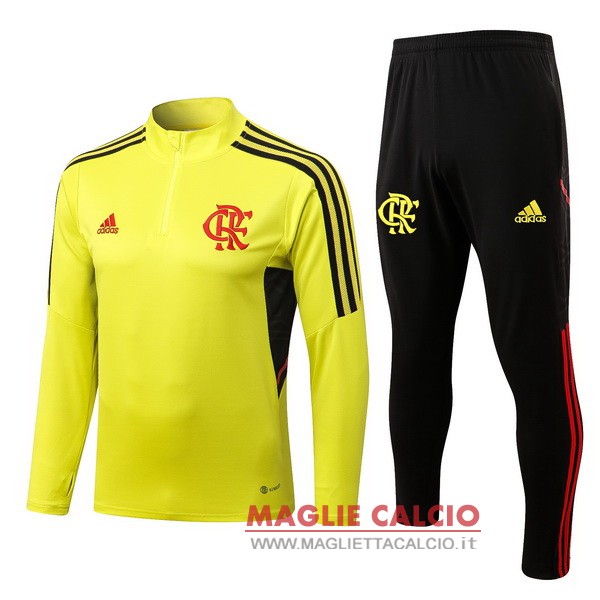 nuova flamengo insieme completo giallo nero giacca 2022-2023