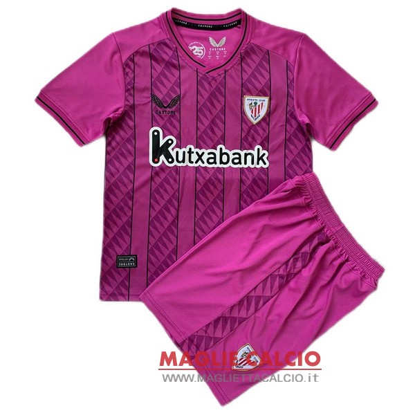 nuova magliette portiere athletic bilbao set completo bambino 2023-2024 purpureo