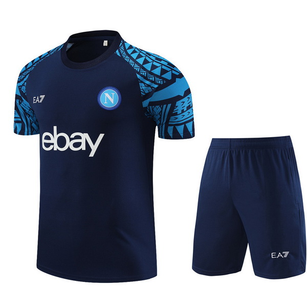 nuova formazione set completo divisione magliette napoli 2023-2024 blu navy