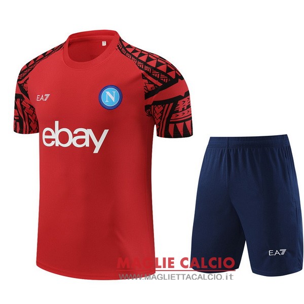 formazione magliette napoli set completo bambino 2023-2024 rosso blu navy