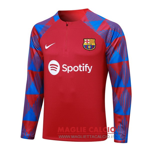 nuova barcelona rosso blu felpa da allenamento 2023-2024
