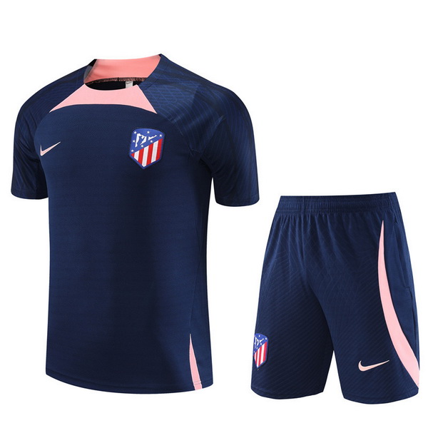 nuova formazione set completo divisione magliette atlético madrid 2023-2024 blu navy rosa