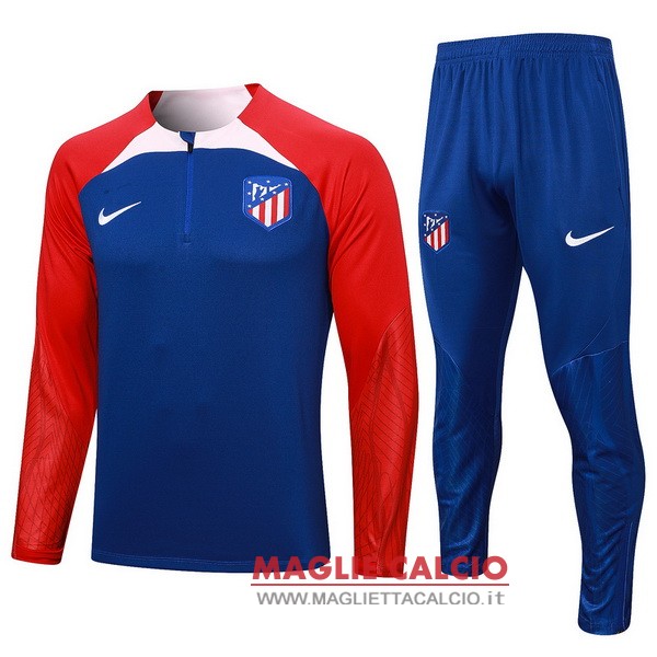 nuova atletico madrid insieme completo blu rosso rosa felpa da allenamento 2023-2024