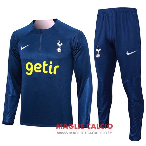 nuova tottenham hotspur insieme completo blu navy felpa da allenamento 2023-2024