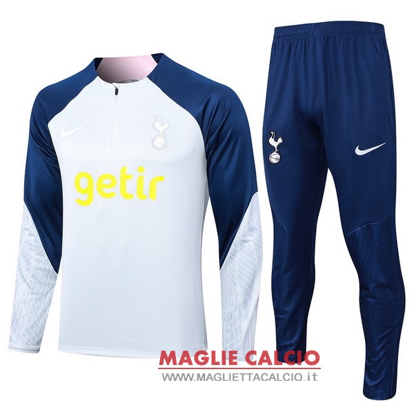 nuova tottenham hotspur insieme completo grigio luce blu felpa da allenamento 2023-2024