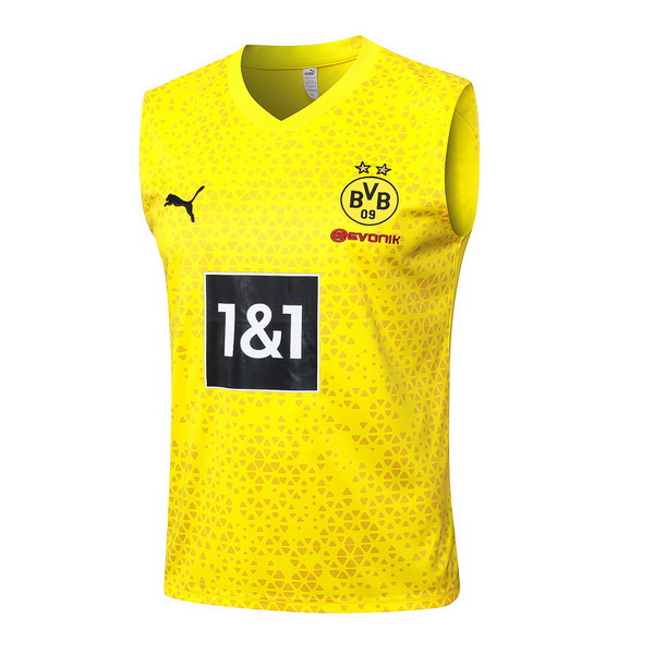 nuova formazione senza maniche divisione magliette borussia dortmund 2023-2024 giallo nero
