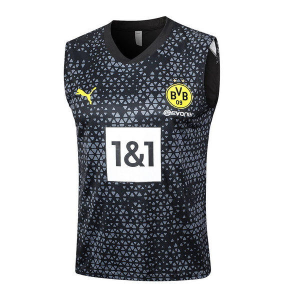 nuova formazione senza maniche divisione magliette borussia dortmund 2023-2024 nero grigio