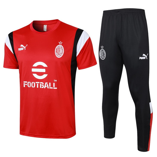 nuova formazione set completo divisione magliette ac milan 2023-2024 rosso -nero bianco