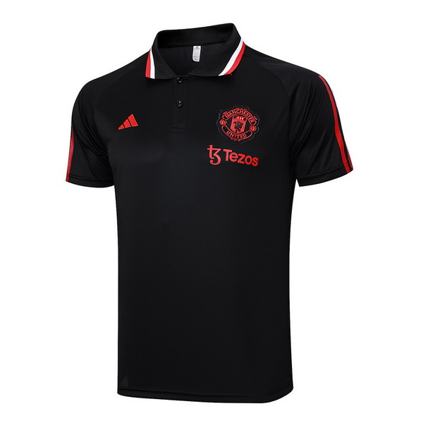 manchester united nero rosso magliette polo nuova 2023-2024