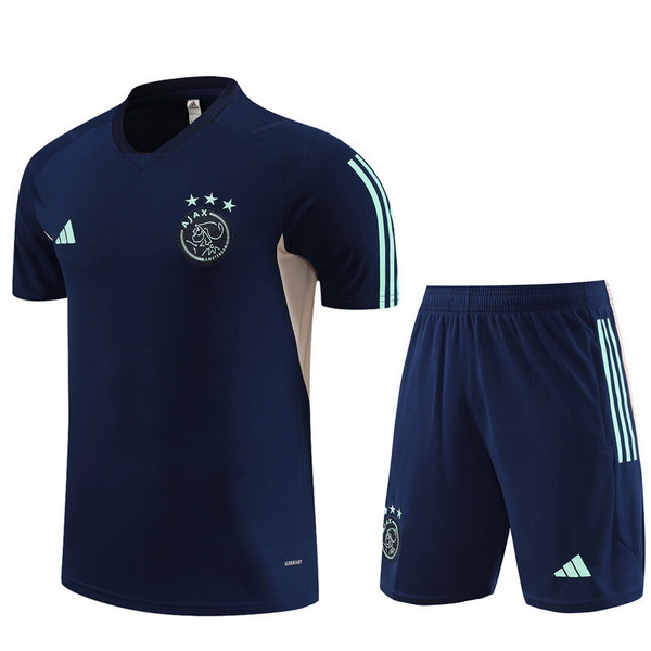 nuova formazione set completo divisione magliette ajax 2023-2024 blu navy I rosa