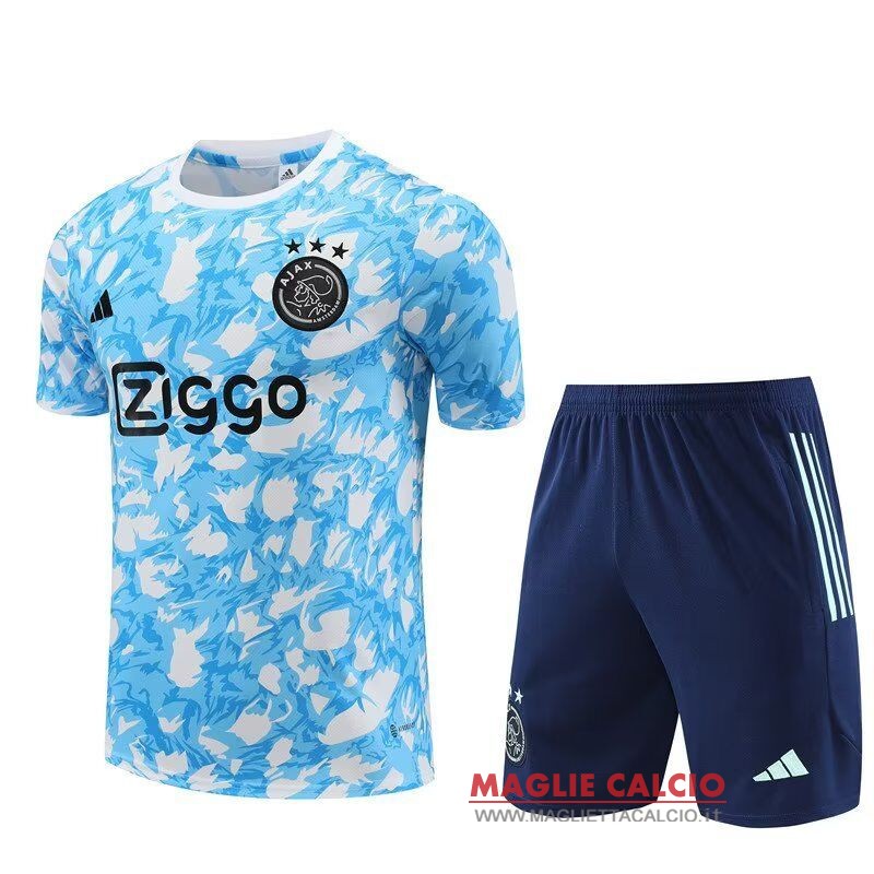 formazione magliette Ajax set completo bambino 2023-2024 blu