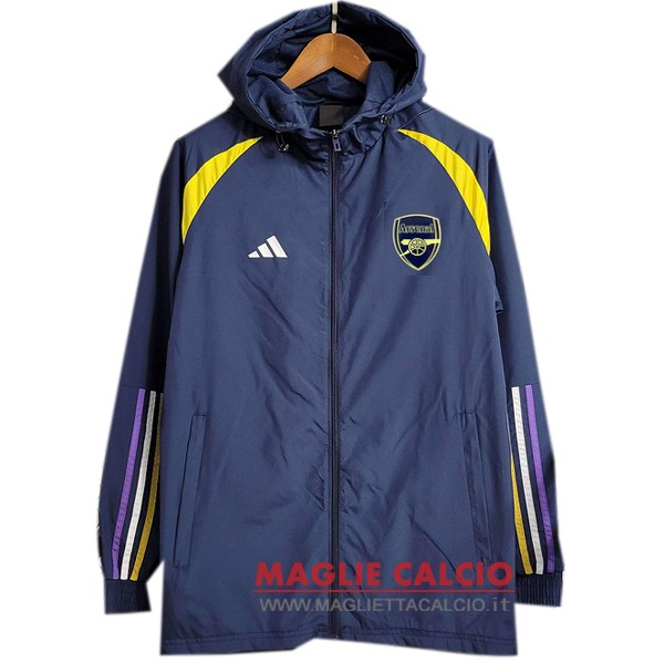 nuova arsenal giacca a vento 2023-2024 blu navy giallo