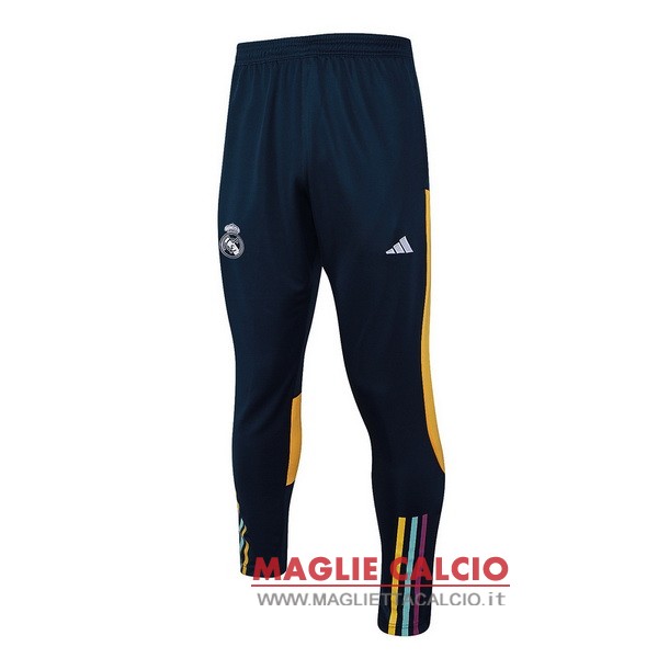 nuova pantaloni deportivos blu navy giallo giacca 2023-2024