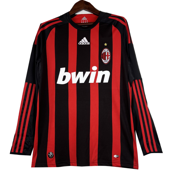 nuova prima divisione magliette manica lunga ac milan retro 2008-2009