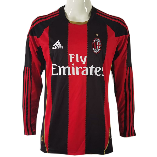 nuova prima divisione magliette manica lunga ac milan retro 2010-2011