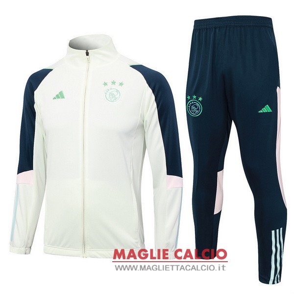 nuova ajax verde luce blu giacca lunga zip 2023-2024