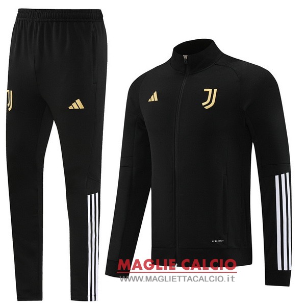 nuova juventus insieme completo bianco giallo giacca lunga zip 2023-2024