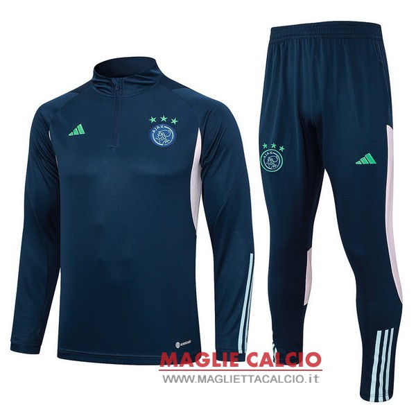 nuova ajax blu navy I rosa felpa da allenamento 2023-2024