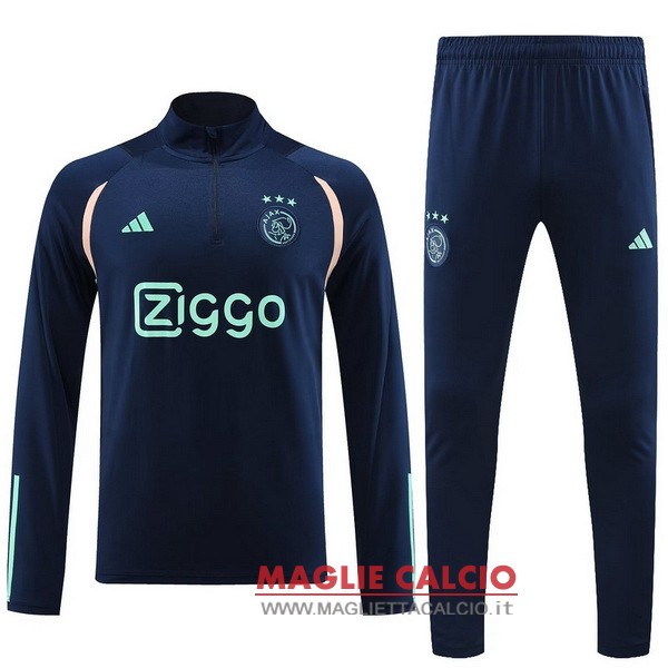 nuova ajax blu navy II rosa felpa da allenamento 2023-2024