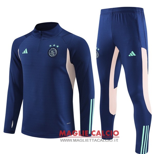 nuova ajax blu navy rosa giacca lunga zip 2023-2024